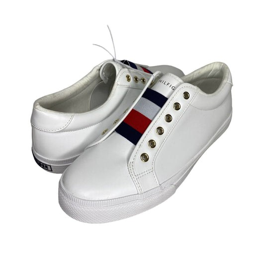 TENIS TOMMY HILFIGER TWLAVEN-CA0 WITHE RAYAS AL FRENTE MUJER